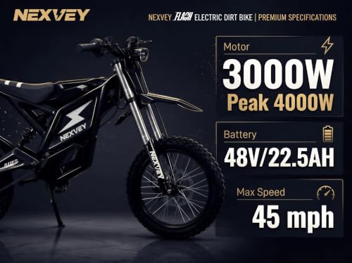 NEXVEY 4000W Wheelie Assist Dirt Bike