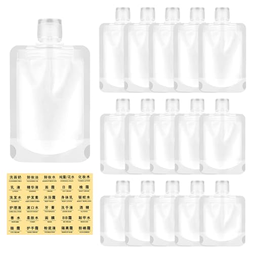 15 Stück Reisegröße Behälter Nachfüllbare Leere Quetschbeutel...