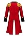 MSemis Disfraz Domador para Niños Niñas Unisex Chaqueta de Circo Rojo Disfraces...
