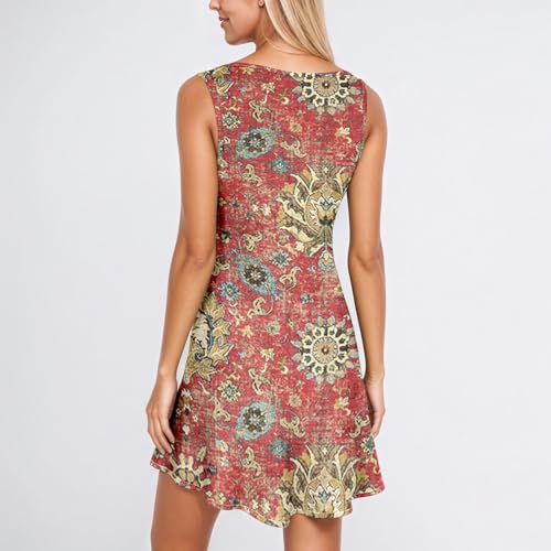 Mini robe d'été contre la chaleur vêtement ample fluide boutonné - 5