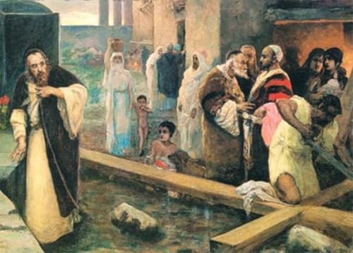 Cuadro Poster Wilhelm Kotarbinsky la costruzione della croce 60x90cm