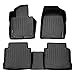 MAX LINER A0218/B0218 Custom Fit Floor Mats 2 Row Liner Set Black for 2015-2019 Hyundai Sonata / 2016-2019 Kia Optima