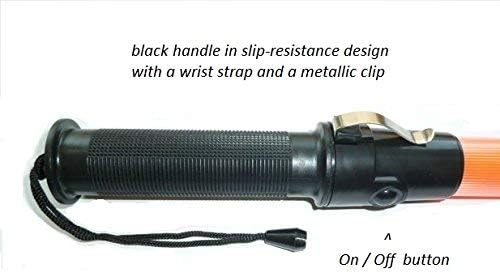 Miniatura 2 de Bastón de luz, varita de seguridad de tráfico, varita de tráfico con señal LED con 3 modos intermitentes para control de tráfico, guía de