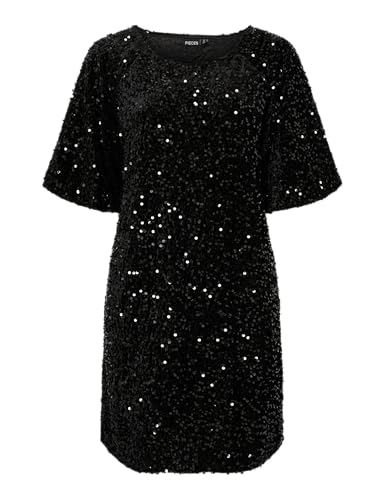 Robe à manches bouffantes ajustée confort noir taille XS