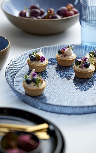 Plat de service rond BITZ Kusintha bleu pour ne plus manquer d'espace lors du service de table - 7