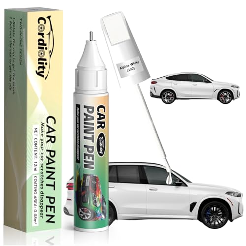 Image of 300 Alpine White Touch Up Paint for BMW, Color Accurate Car Paint Scratch Repair Pen, Quick & Easy Fix Automotive Chips and Nicks