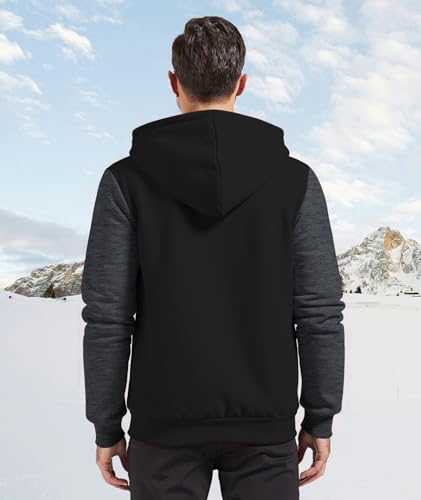 Mens Fleece Hoodies Zip Up Warm Thick Winter Jacket - image 3