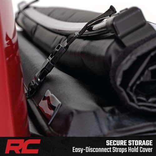 Image of Rough Country Soft Roll Up Truck Bed Tonneau Cover for Toyota Tacoma (2024-2026) - Fits 5' (60 inch) Bed, Weather-Resistant Roll Up Bed Cover