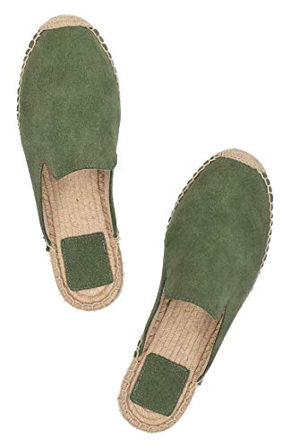 Image of Women's Simple Mule Breathable Flat Espadrilles Shoes, Pure Color Mules
