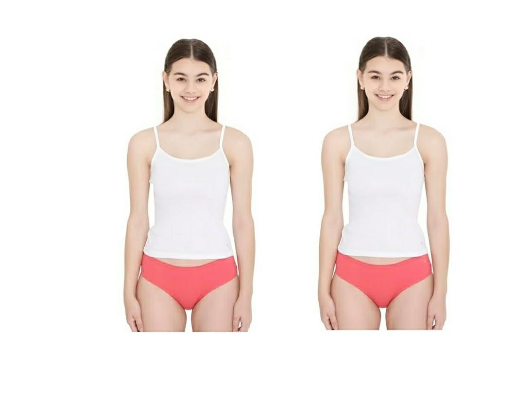 School Girls Cotton Camisole for Uniform - White Colour