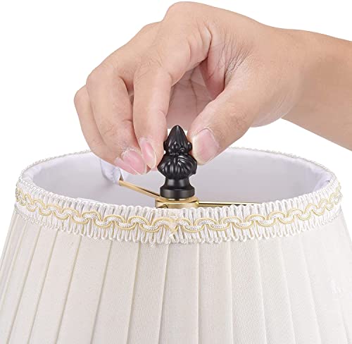 Image of Canomo Antique Brass Lamp Finial Cap Knob Lamp Decoration for Lamp Shade, 1 Pack, 1-3 /8 Inches (Small Size)