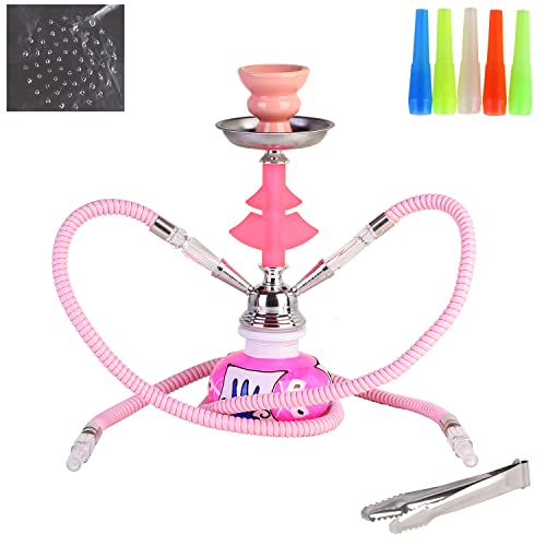 Gochoi 30,5 Cm Shisha Groß Set Komplettset Mit Hookah 2 Anschlüsse Stabilisierender Glasvasenbasis,Verbesserter Shisha…