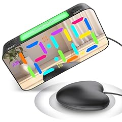 RGB Extra Loud Alarm Clock for Heavy Sleeper Hearing Impaired Deaf Bedroom, Dual Vibrating Alarm photo RGB Extra Loud Alarm Clock for Heavy Sleeper Hearing Impaired Deaf Bedroom, Dual Vibrating Alarm