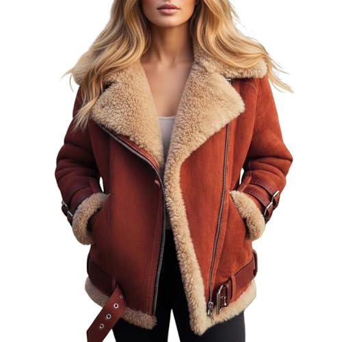 Chaqueta de ante sintético para paseos urbanos en días de invierno
