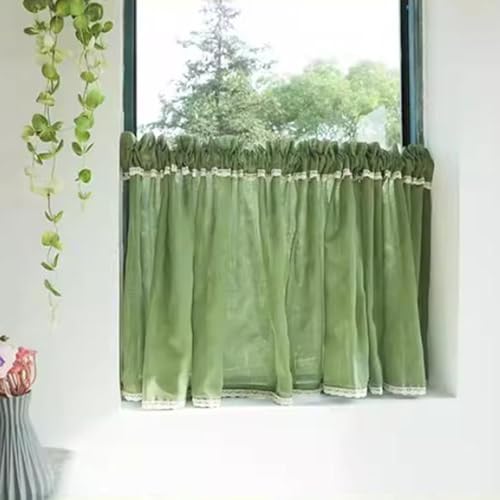 Cortinas cortas de gasa: la solución para baños y cocinas oscuras 7