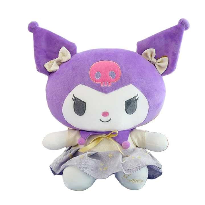 Image of Tinytotem 35cm Kuromi Doll Soft Toy for Kids Kawai Kuromi and Friends Stuffed Plush Toys for Girls Cute Plushie Teddy Fluffly Cuddly for Valentines Day Gift for Girl
