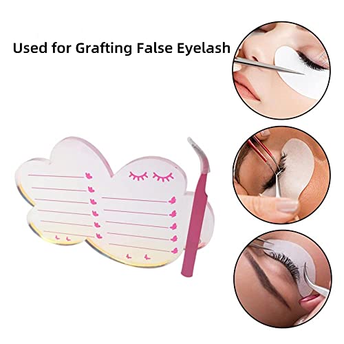 zalati Eyelash Display Holder False Eyelash Tray Eyelash Boards for Makeup Eye Lashes Display - Transparent Clouds - Image 2
