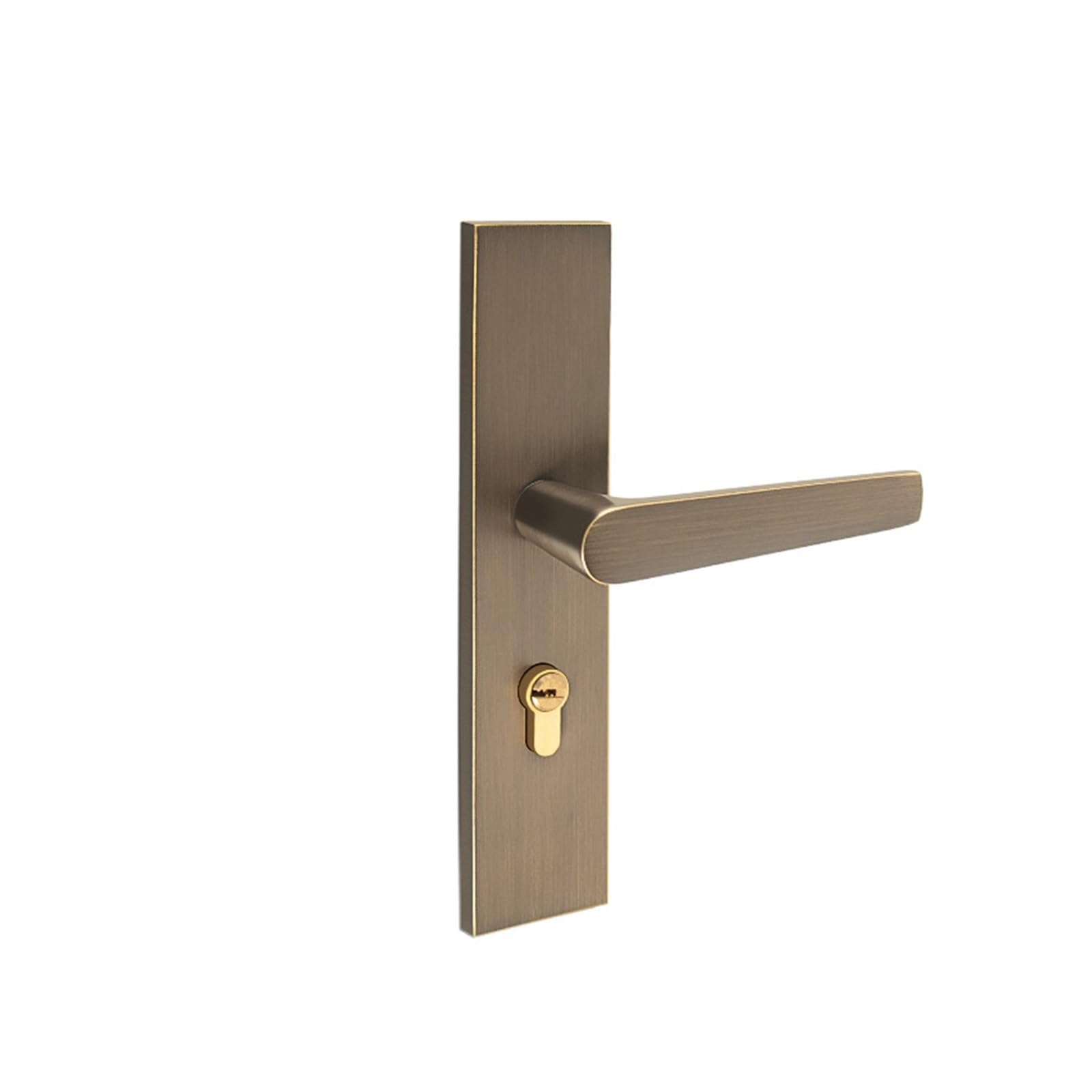 Aepqbgqj One Color Minimalist Pure Copper Lever Door Lock Silent, Mechanical