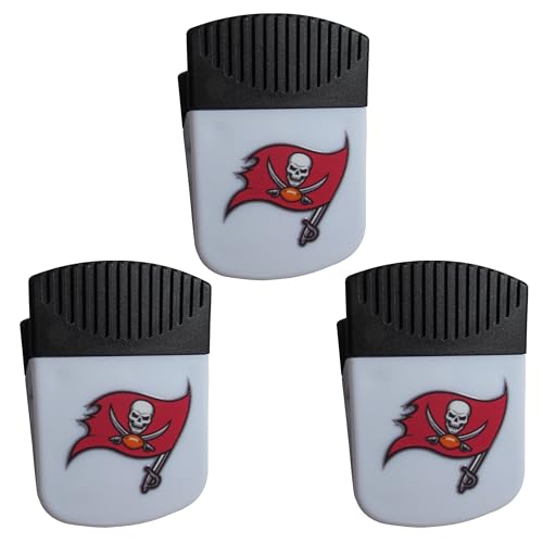 Siskyou Sports NFL Tampa Bay Buccaneers Chip Clip Magnets, 3pk One Size, White