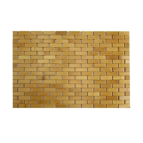 Alfombra De Baño De Bambú, Alfombra De Baño De Madera De Teca, Alfombra De Baño Antideslizante De Bambú, Alfombra De Baño De Madera Grande, Alfombra Antideslizante For Baño, 50 X 70 Cm para Ducha, Bañ