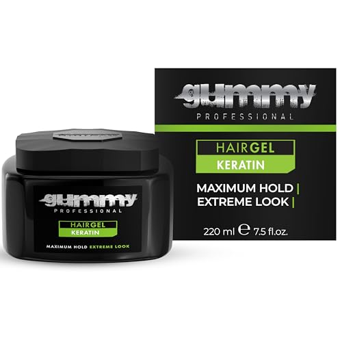 Gummy Professional Hair Gel Extreme Hold – Keratin-Infused Styling Gel for Women & Men...