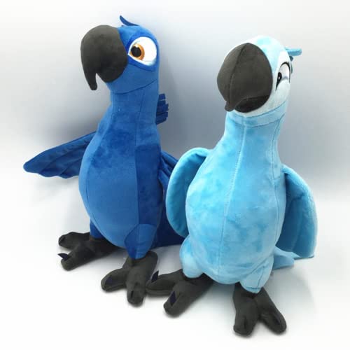 HAGE 2Pcs 30Cm Rio 2 Film Cartoon Peluche Toys Blue Parrot Blu & Jewel Bird Dolls Cadeaux De Noël pour Enfants Peluche Toy