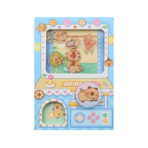Image of Geluode Capybara A7 Mini Notebook, Capsule Toy Design Cute Kawaii Capybara Theme, Fun and Functional Notepad for Journaling, Memos and Gifts for Kids Students (Blue)