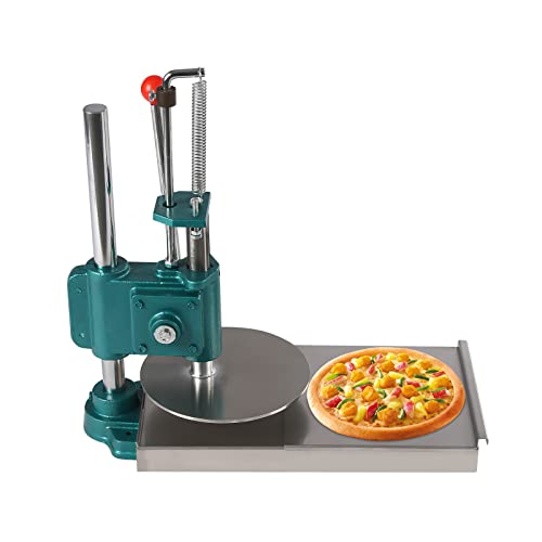 Bokknppo Manual Pizza Dough Press Machine Household Pizza Pastry Stainless Steel Pizza Presser Pasta Makers Commercial Chapati Sheet Pizza Crust Press Plate Pizza Forming Machine (9.5in-Upgrade Base)