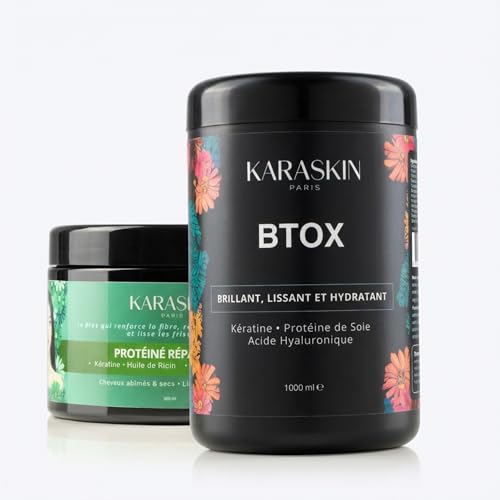 Lot de soins capillaires Btox lissant et réparateur à la protéine pour cheveux