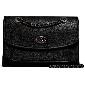 white coach purse with gold chain