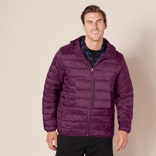 Image of Amazon Essentials Men's Lightweight Water-Resistant Packable Hooded Puffer Jacket
