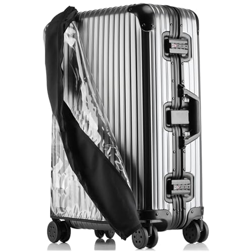 Linpr Transparent PVC Suitcase Cover, No Disassembly Required Clear Luggage Cover, Waterproof Travel...