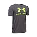 Under Armour Boys' Sportstyle Logo T-Shirt, Carbon Heather/Fuel Green, Youth Medium