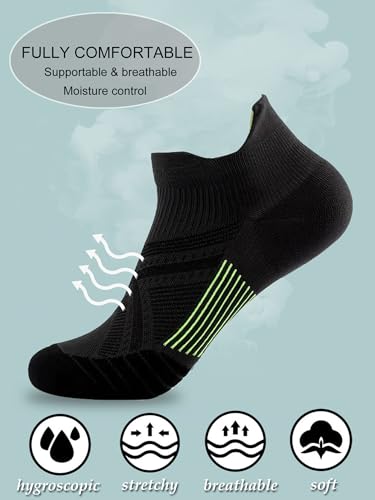 Image of Bolivelan Premium Short Compression Socks Women Men Breathable Supportive Low Cut Running Socks for Sports, Yoga, Cycling