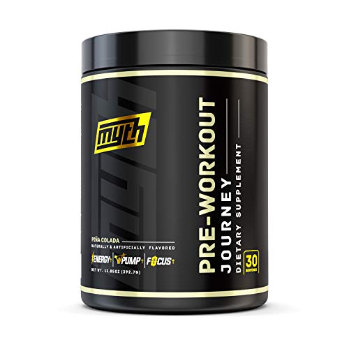 Myth Journey Pre Workout Powder - Energy Supplement Pre Workout for Men & Women - Caffeine, Alpha GPC, L-Citrulline, Beta-Alanine - Piña Colada, 30 Servings (2020 Flavor)