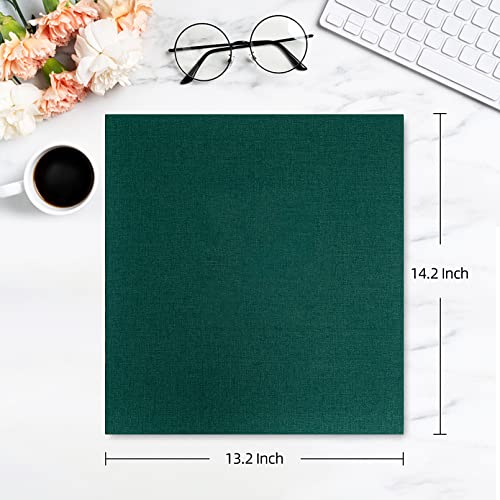 potricher Photo Album for 4x6 600 Photos Linen Cover Extra Large Capacity Photo Book for Family Wedding Anniversary Baby (Dark Green, 600 Pockets)