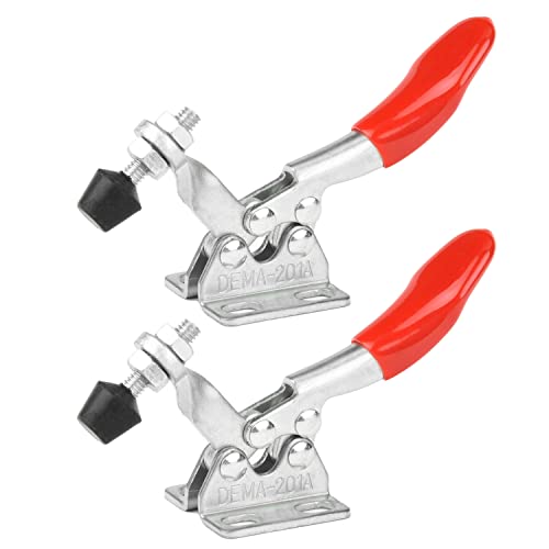 Morsetto a scatto orizzontale, Morsetto a leva regolabile modello orizzontale 202FL 227 kg 100° 80°(90 80 27 3pcs 201ABlack)