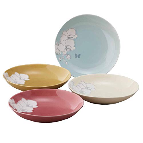ハナエモリ オーキッド パスタ皿 4枚セット MB6201-184