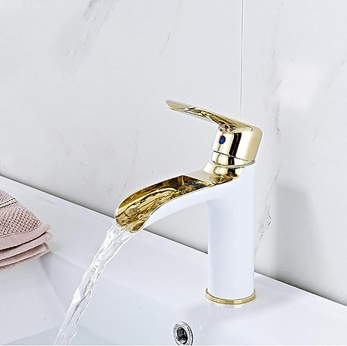 Robinet cascade pour lavabo anti-éclaboussures en laiton robuste - 5