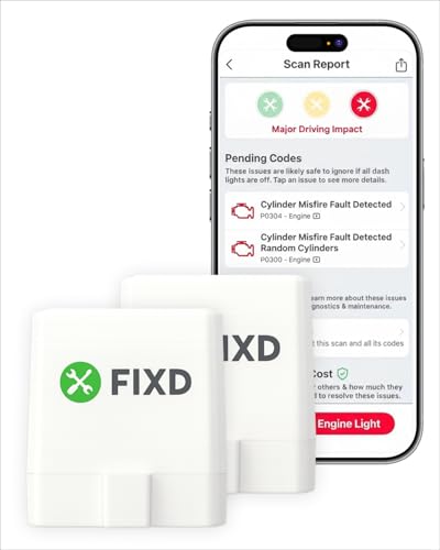FIXD Bluetooth OBD2 Scanner for iPhone & Android - Diagnostic