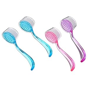 4pcs Pet Bath Brush Guinea Pig Grooming Brush Guinea Pig Hair Combs Hamster Grooming Brush Small Animal Shower Brush Massage Tools Rabbit Plastic Cosmetic Pet Supplies