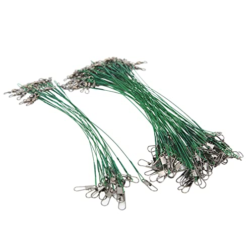 VGEBY 100PCS Líderes de acero para pesca 15cm miniatura 1