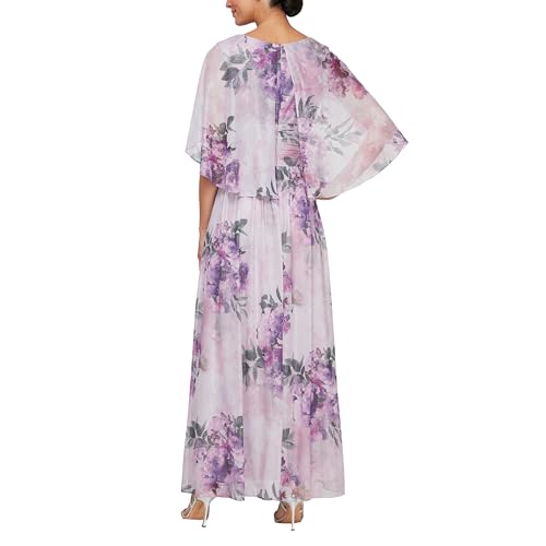 Image of S.L. Fashions Women's Long A-line Mother of The Bride Dress with Ruched Waist (Petite and Regular Sizes)