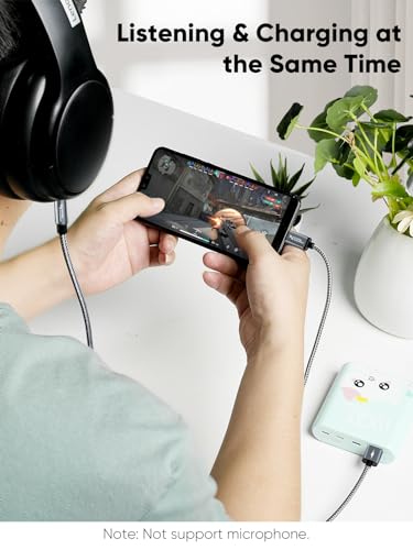 Image of CableCreation USB C to 3.5mm Audio Cable with USB Charging Cable | Type C to Aux Jack Headphone Car Stereo with 18W Charge for iPhone 16 15 Pro Max Plus, Galaxy S24 /S23+, Pixel 9 /8 /7+