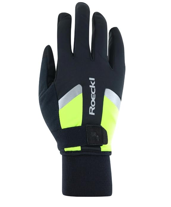 Roeckl Ravensburg 3 Winter Fahrrad Handschuhe lang schwarz/gelb 2027: Größe: 11.5