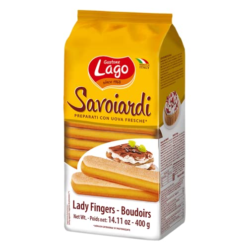 Lago 1968, Savoiardi 400 g, Biscotti Savoiardi con Uova Fresche, Savoiardi Morbidi Zuccherati in superficie, Ideali per Ricette Dolci, Tradizione italiana