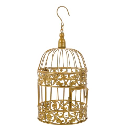 Cage à oiseaux en fer forgé dorée accessoire déco pour table de mariage - 2