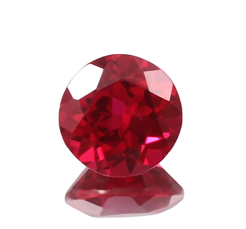 Rubis du Mozambique de 8 mm, une gemme ronde d'exception pour haute joaillerie