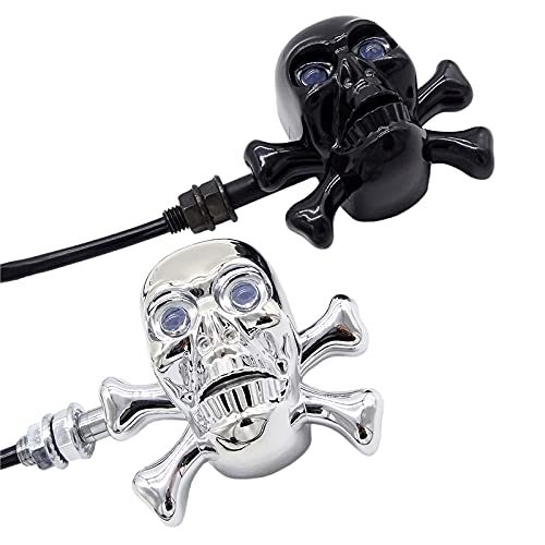 1 Par Universal Caveira De Motocicleta Led Indicadores De Luzes Indicadoras De Direção Cruzador Crom
