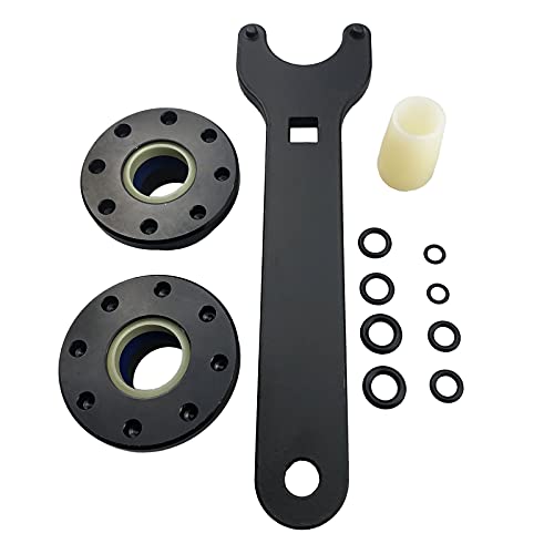Image of Hydraulic Cylinders Seal Kit Replacement for HS5157 Fit for Rebuilding Outboard Front Mount Hydraulic Cylinder 2 Screw In End Glands with Wrench